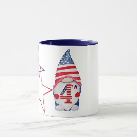 Vieren 4 juli Gnome Independence Day Gift Mok (Midden)