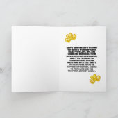 Vieren 5e bruiloft Jubileum Liefde en vreugde Bedankkaart (Binnen)