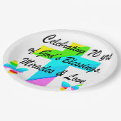 VIEREN 70E VLINDER EN CROSS DESIGN PAPIEREN BORDJE (Gekanteld)