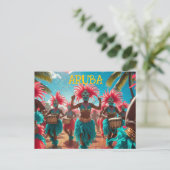 Vieren Aruba stijl postkaart Feestdagenkaart (Staand voorkant)