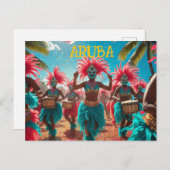 Vieren Aruba stijl postkaart Feestdagenkaart (Voorkant / Achterkant)
