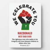 VIEREN BESTE VADER OOIT Custom Naam Christelijk Fotoplaat (voorkant)