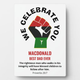 VIEREN BESTE VADER OOIT Custom Naam Christelijk Fotoplaat