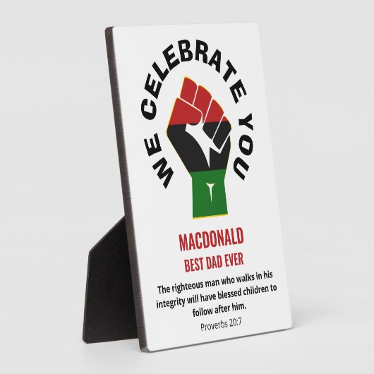 VIEREN BESTE VADER OOIT Custom Naam Christelijk Fotoplaat (Zijkant)