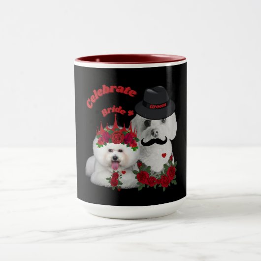 Vieren Bride & Groom Coffee Mok (Midden)