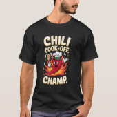 Vieren Chili Cook-Off Victory Champ pittig eten T-shirt (Voorkant)
