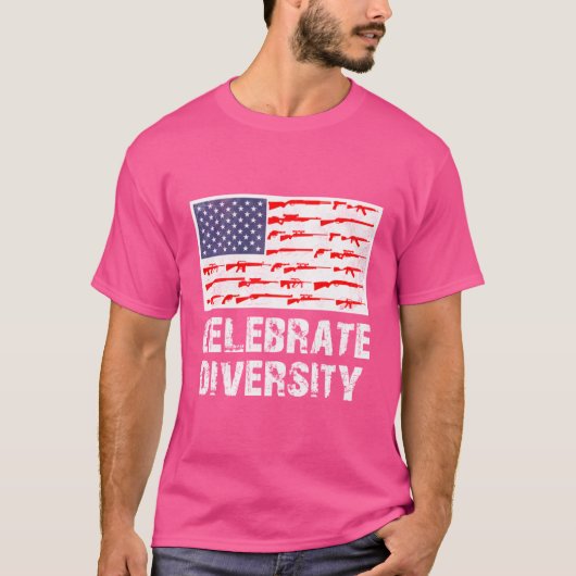Vieren Diversiteit - Grappig 2e Amendement Shirt G (Voorkant)