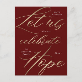 vieren het briefkaart van de feestdag van het hoop