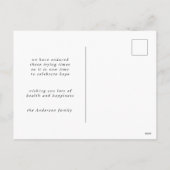 vieren het briefkaart van de feestdag van het hoop (Achterkant)