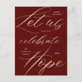 vieren het briefkaart van de feestdag van het hoop (Voorkant)