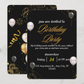 Vieren in stijl - gepersonaliseerde verjaardagsfee kaart (Voorkant / Achterkant)