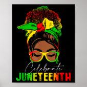 Vieren Juneteenth 1865 Afro-Amerikaanse Messy B Poster (Voorkant)