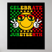 Vieren Juneteenth Black History Vieren Bla Poster (Voorkant)
