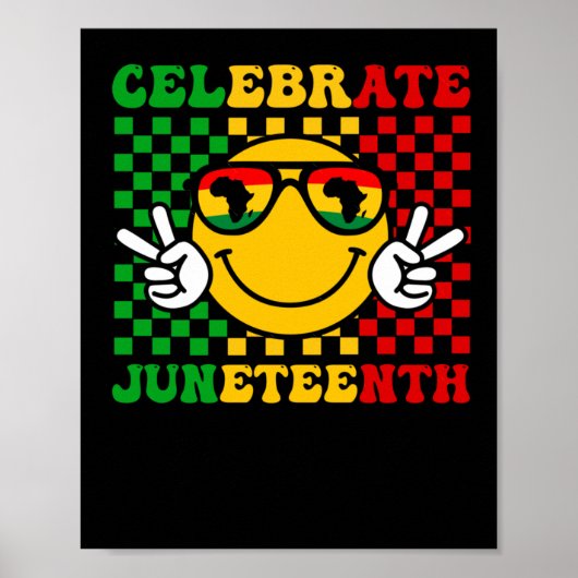 Vieren Juneteenth Black History Vieren Bla Poster (Voorkant)