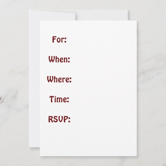 vieren kaart (Achterkant)