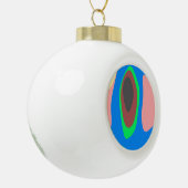 vieren keramische bal ornament (Links)