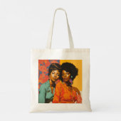 Vieren Lesbisch Zwart Vrouwen Tote Bag (Achterkant)