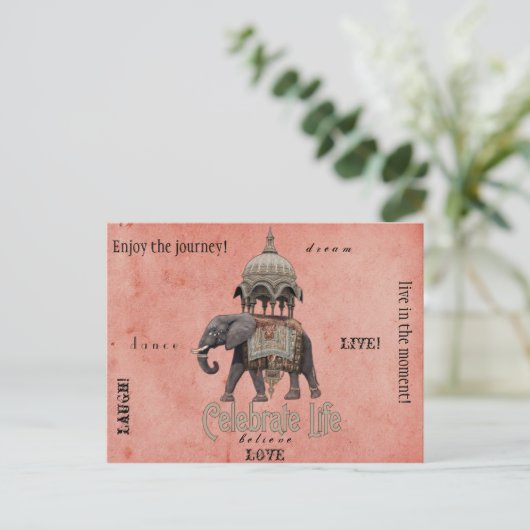 Vieren leven postkaart (Staand voorkant)