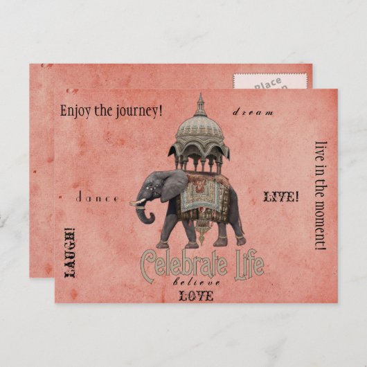 Vieren leven postkaart (Voorkant / Achterkant)