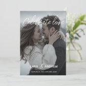 Vieren Liefde Gepersonaliseerde Eenvoudige Moderne Kaart (Staand voorkant)