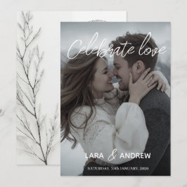 Vieren Liefde Gepersonaliseerde Eenvoudige Moderne Kaart