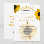 Vieren liefde Gouden gele zonnebloem Kaart (Voorkant / Achterkant)