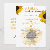 Vieren liefde Gouden gele zonnebloem Kaart (Voorkant / Achterkant)