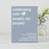 Vieren met mensen mijn mensen repetitie diner kaart (Staand voorkant)