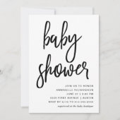 vieren | Modern Typografie-Baby shower Kaart (Voorkant)