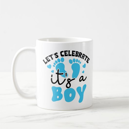 Vieren Nieuwe Baby Boy Gift Mok (Links)