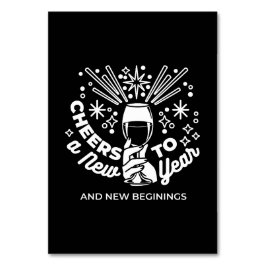 Vieren Nieuwe Beginningen Wijnglas Illustratie 2 Kaart