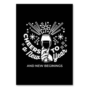 Vieren Nieuwe Beginningen Wijnglas Illustratie 2 Kaart