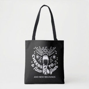 Vieren Nieuwe Beginningen Wijnglas Illustratie 2 Tote Bag