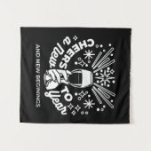 Vieren Nieuwe Beginningen Wijnglas Illustratie 2 Wandkleed (Voorkant (horizontaal))