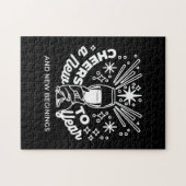 Vieren Nieuwe Beginningen Wijnglas Illustratie Legpuzzel (Horizontaal)