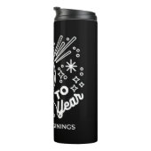 Vieren Nieuwe Beginningen Wijnglas Illustratie Thermosbeker (Geroteerd rechts)