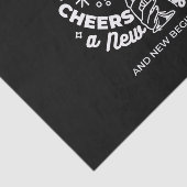 Vieren Nieuwe Beginningen Wijnglas Illustratie Tissuepapier (Detail)