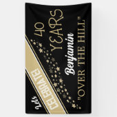 VIEREN! Over de Hill verjaardagsbanner Spandoek (Verticaal)