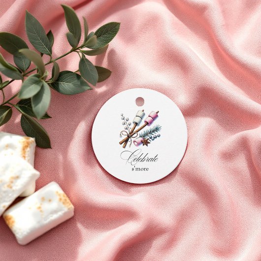 Vieren S'more Custom Camp Bruid Bachelorette Bedankjes Labels