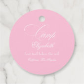 Vieren S'more Custom Camp Bruid Bachelorette Bedankjes Labels (Achterkant)