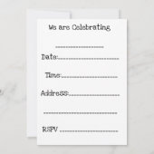 Vieren, uitnodiging, alle gelegenheden kaart (Achterkant)