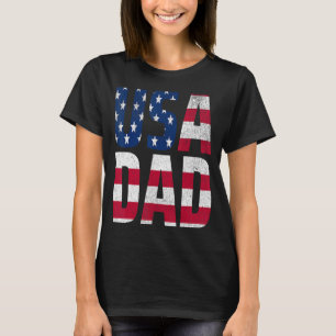 Vieren Vaderdag Patriottische Pride USA Papa Jul T-shirt