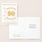 Vieren van 50ste verjaardag Starburst in Folie Kaarten (Display)