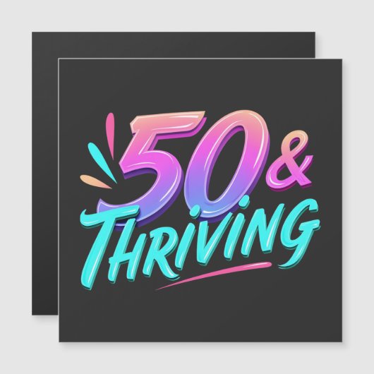 Vieren van de 50ste en bloeiende verjaardag (Voorkant / Achterkant)