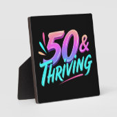 Vieren van de 50ste en bloeiende verjaardag fotoplaat (Voorkant)