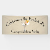 Vieren van de bruid om douche / Party Ginger Spandoek (Horizontaal)