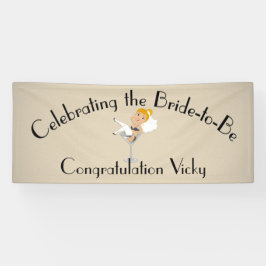 Vieren van de bruid om douche / Party Ginger Spandoek