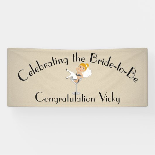 Vieren van de bruid om douche / Party Ginger Spandoek (Horizontaal)