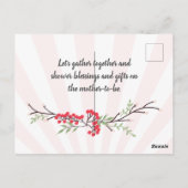 Vieren van de komst van uw kleine wonder! briefkaart (Achterkant)