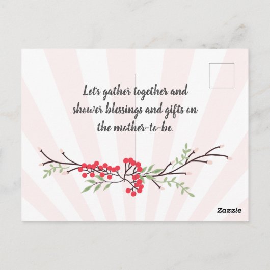 Vieren van de komst van uw kleine wonder! briefkaart (Achterkant)